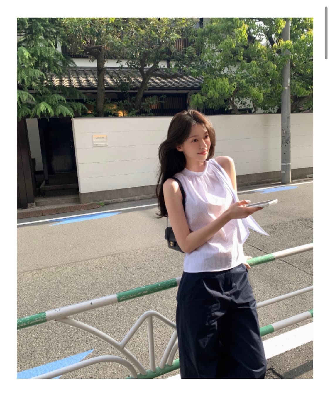 르플레인 셀리에 타이 블라우스 상품이미지1
