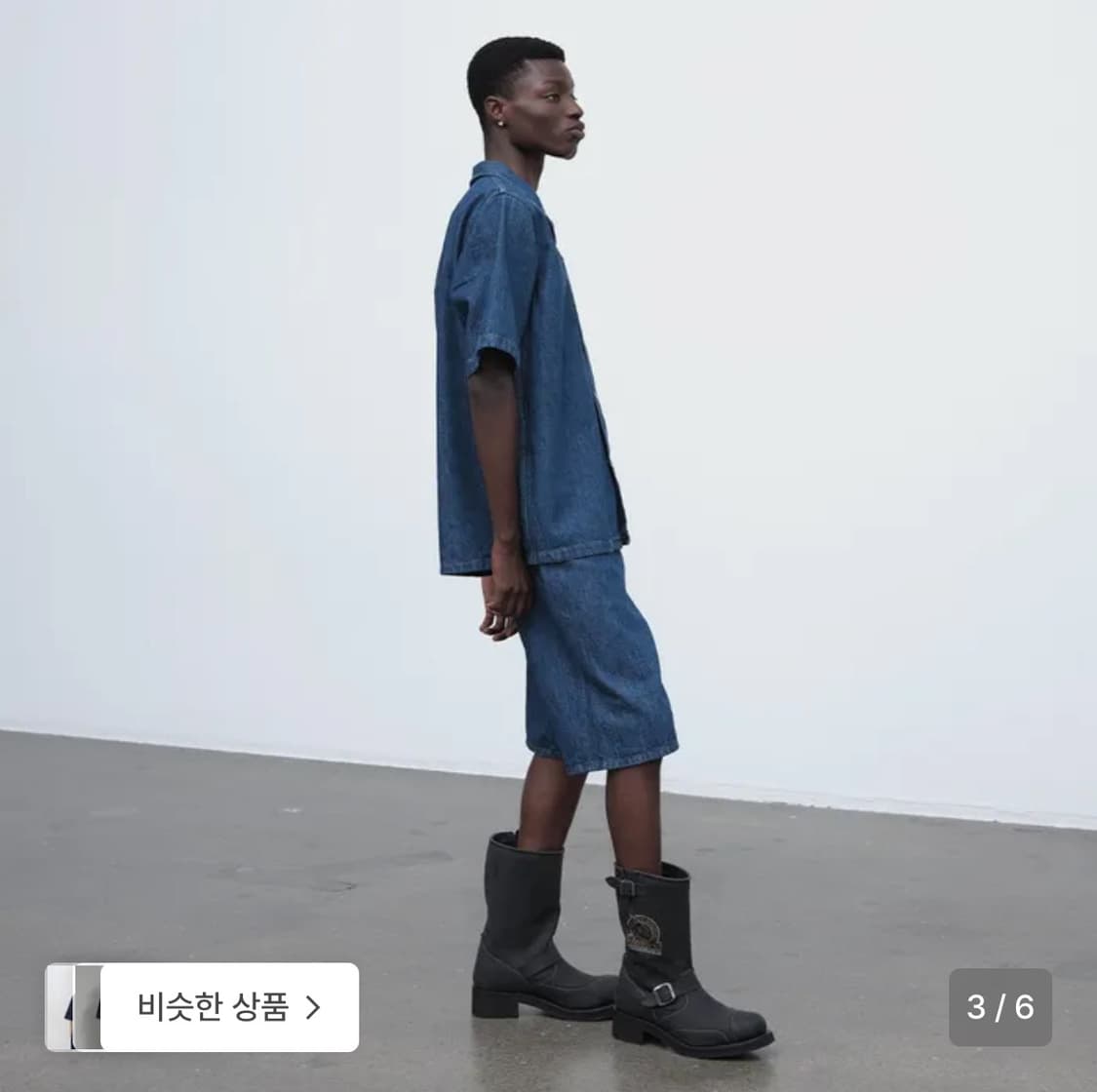 선플라워 트위스트 데님 쇼츠 32사이즈 상품이미지1