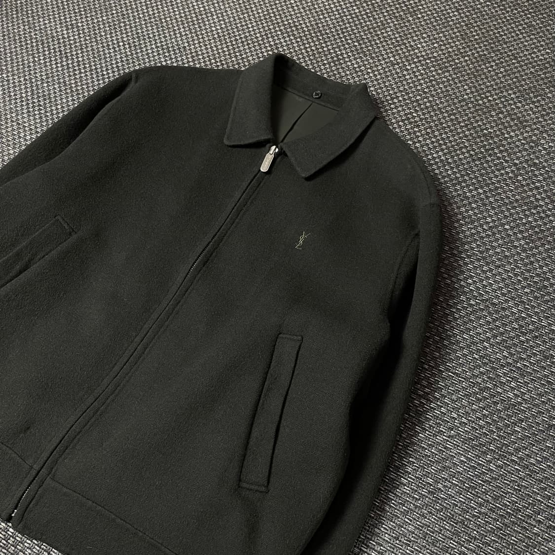 입생로랑 딥카키 울100 집업 자켓 95 상품이미지5