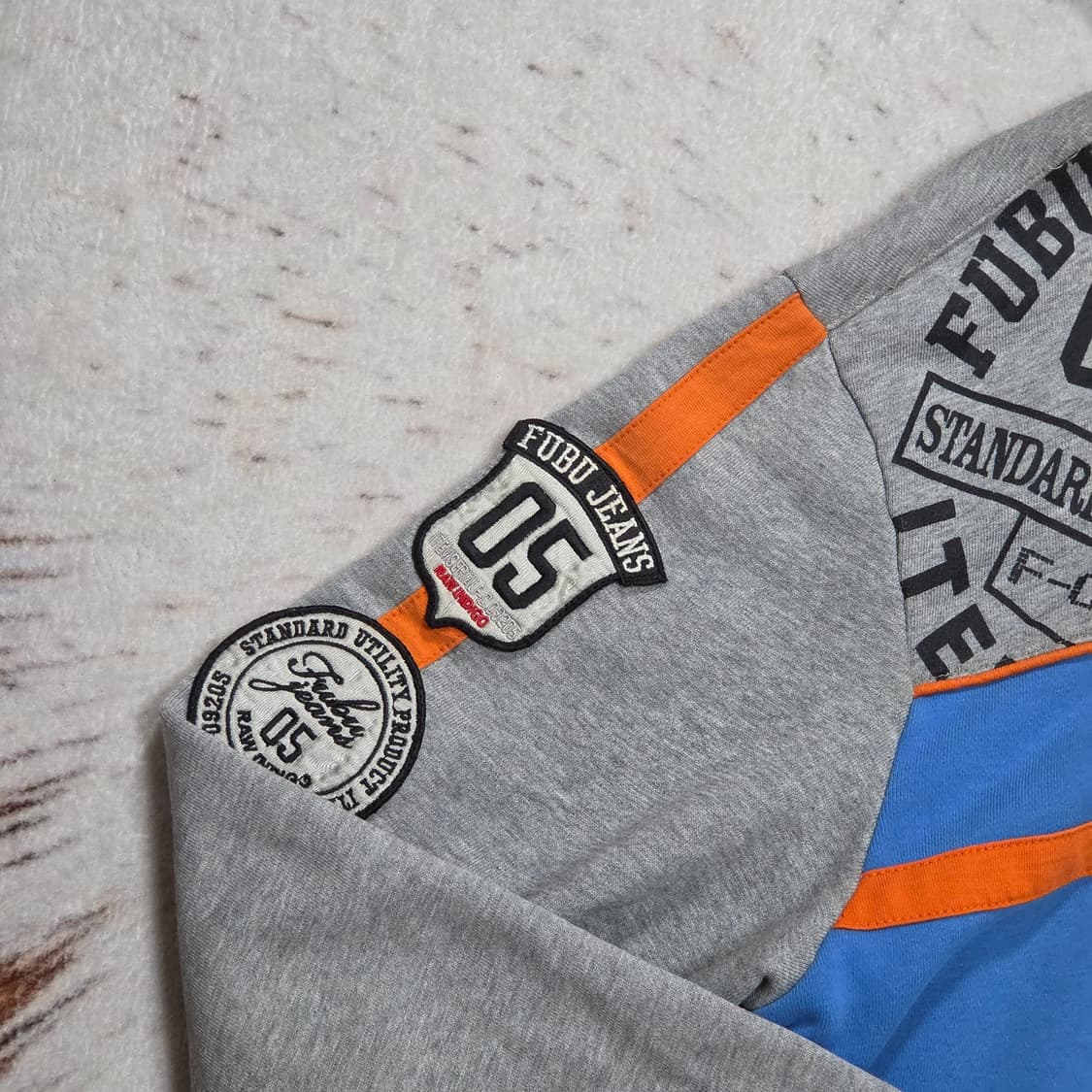 후부 Y2K 배색 후드집업 상품이미지3