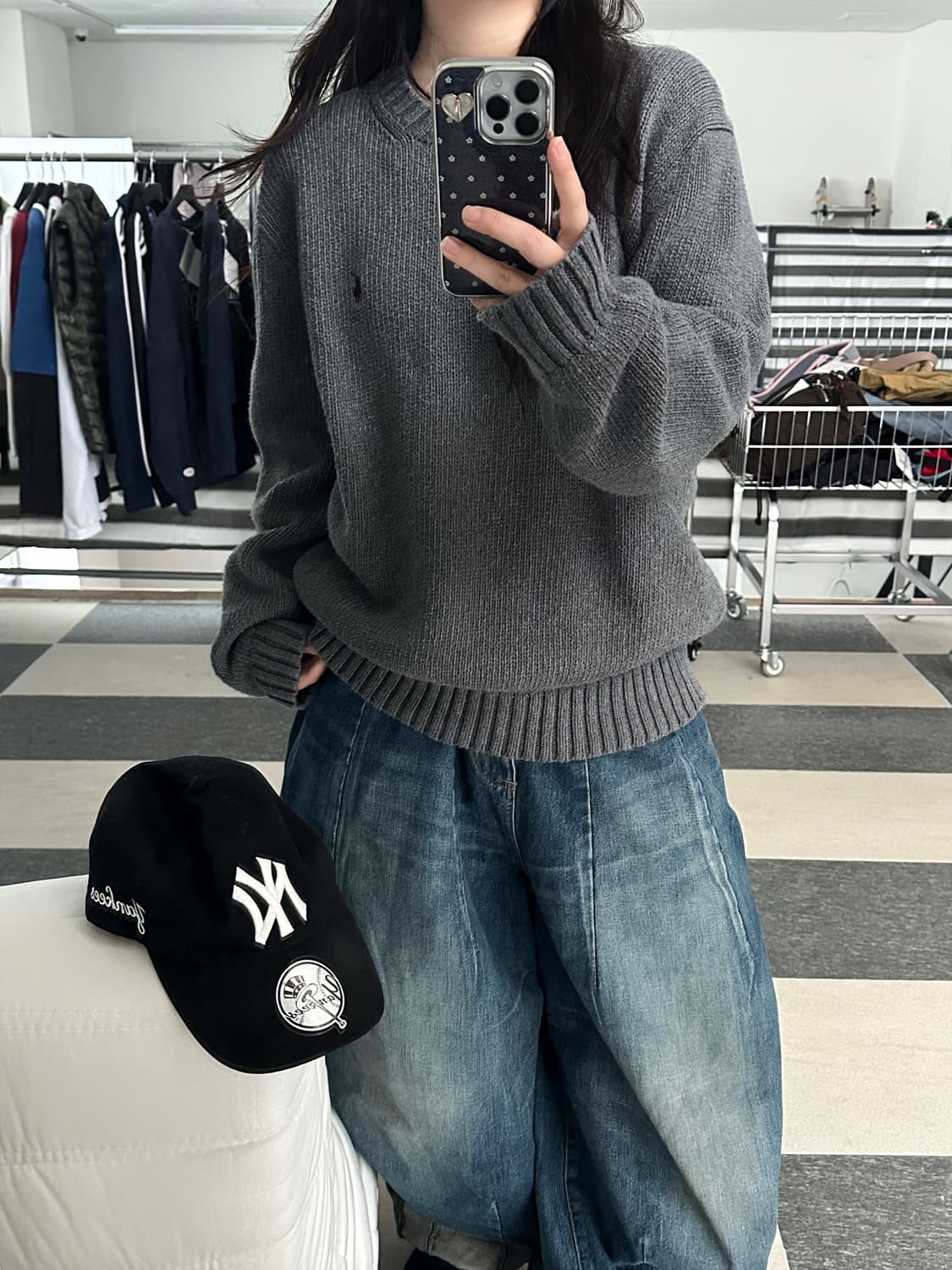 폴로 랄프로렌 그레이 헤비코튼 니트  상품이미지9