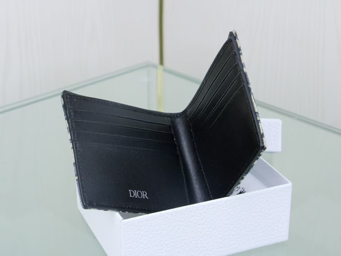 디올 컴팩트 지갑 베이지 & 블랙 디올 오블리크 자카드 상품이미지7