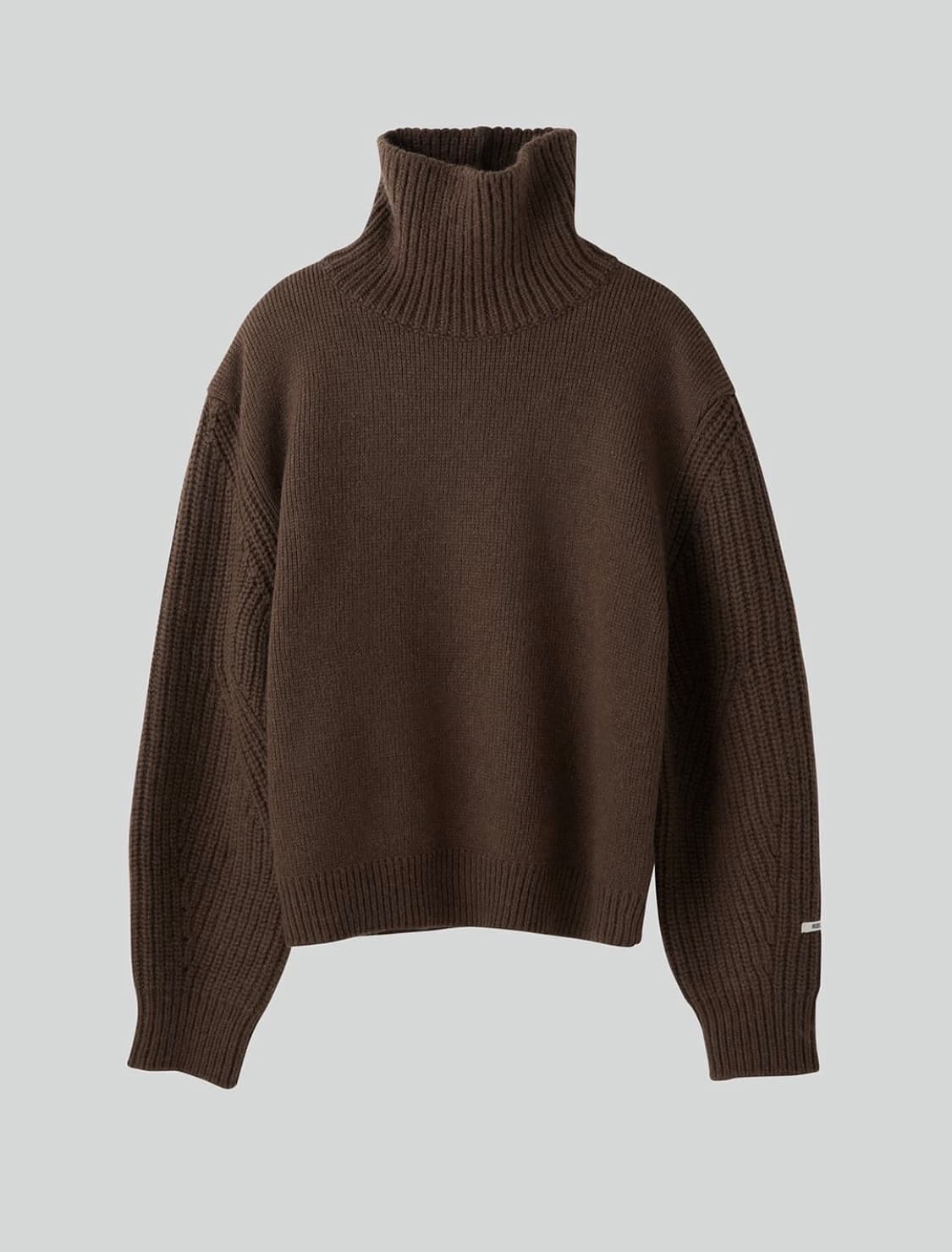 렉토 24F/W 오버핏 터틀넥 스웨터 니트 카키 브라운 상품이미지6