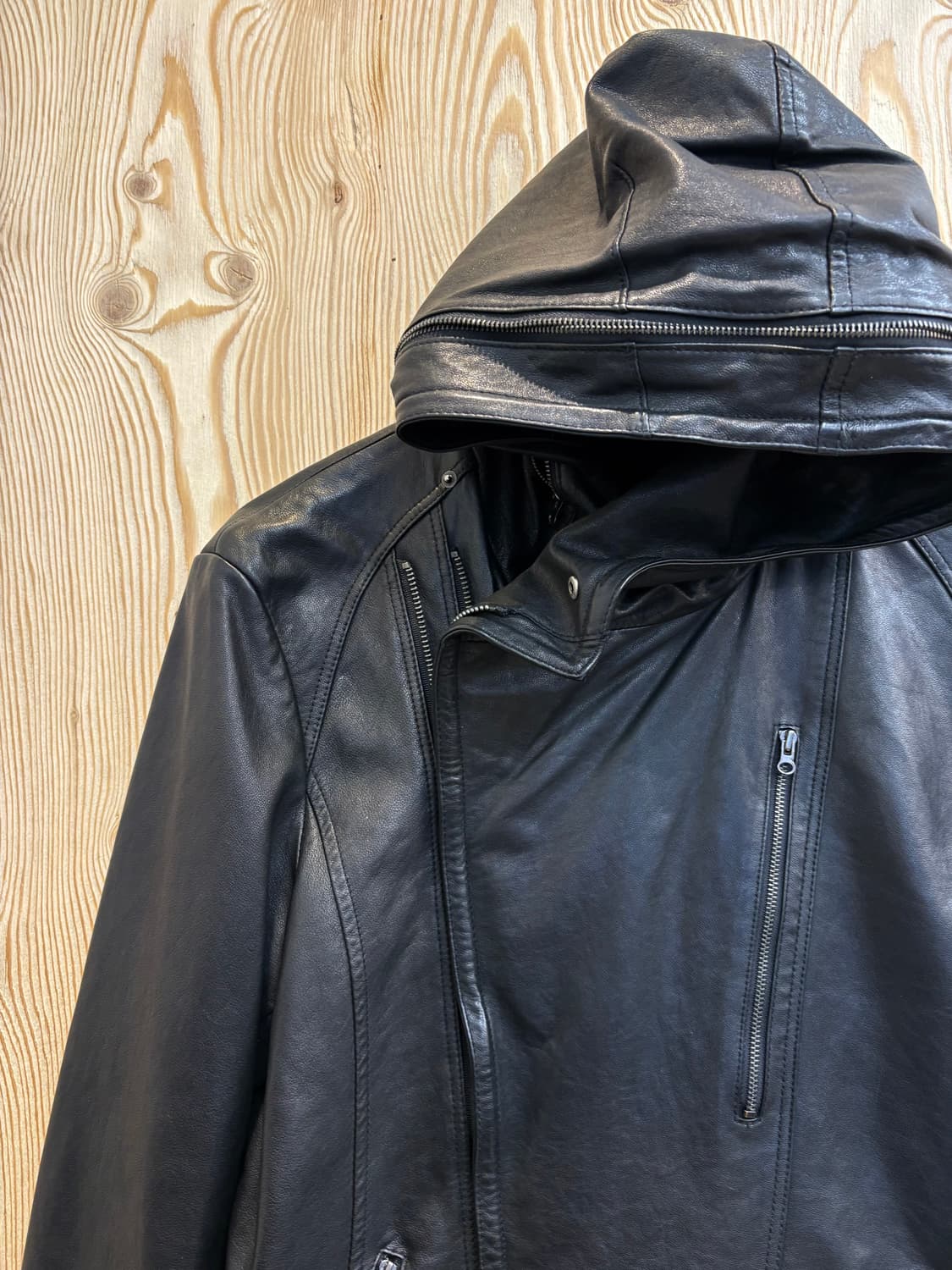 로보 ROBO 램스킨 양가죽 후드 자켓 상품이미지4