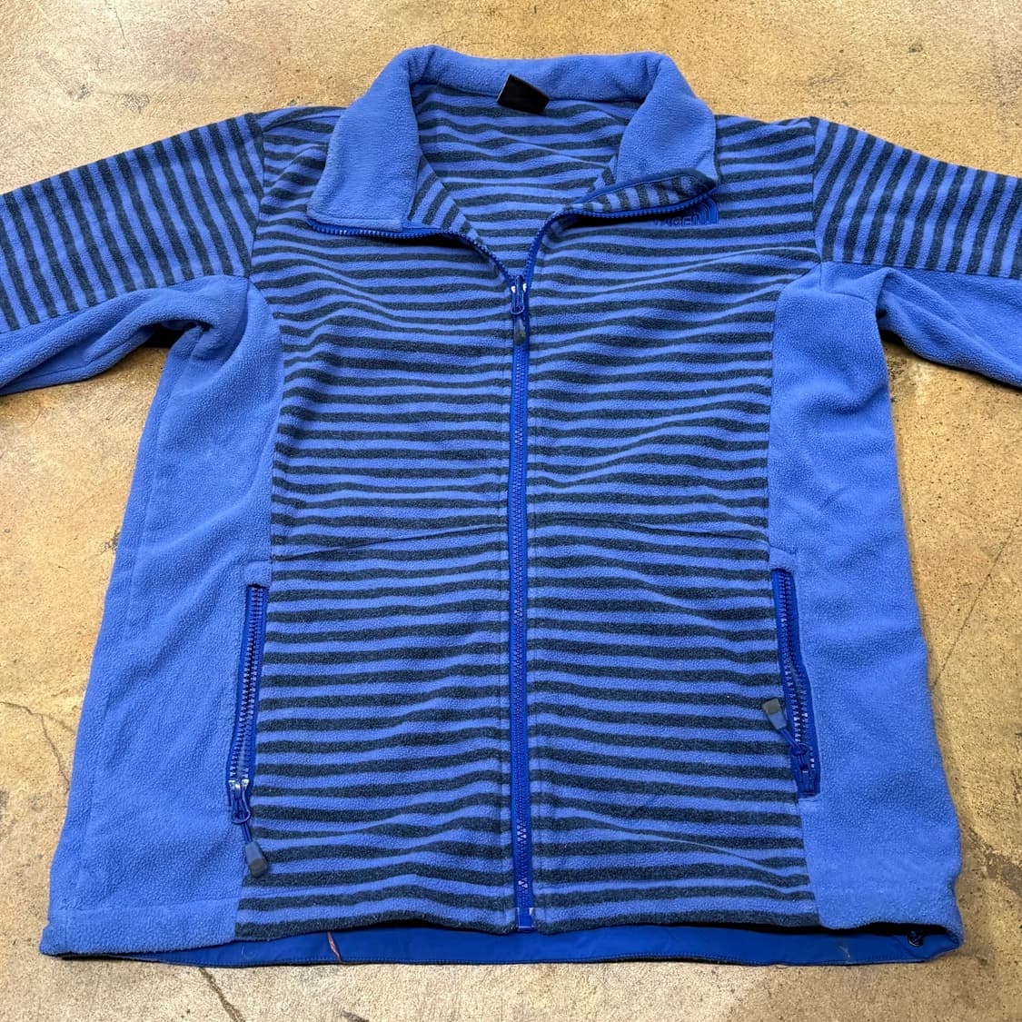 노스페이스 블루 네이비 스트라이프 후리스 플리스 집업 상품이미지3