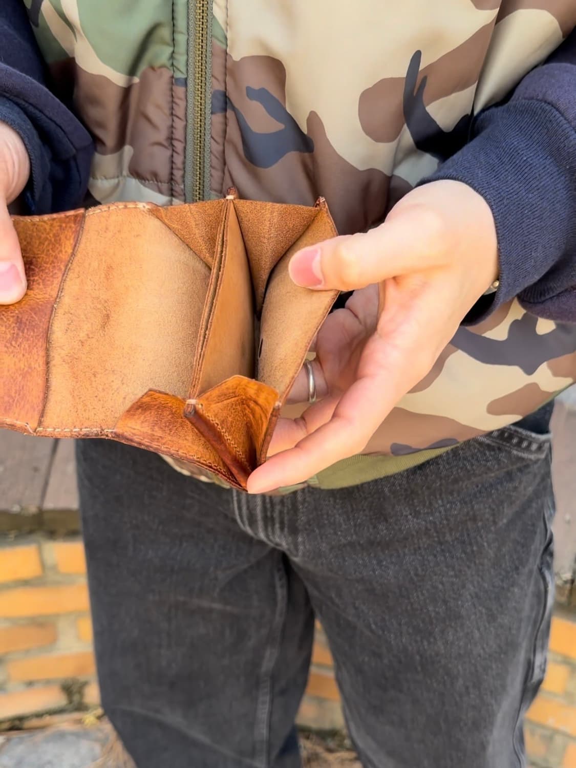 Vtg 빈티지 콘초 레더 월렛 (Brown) 상품이미지3