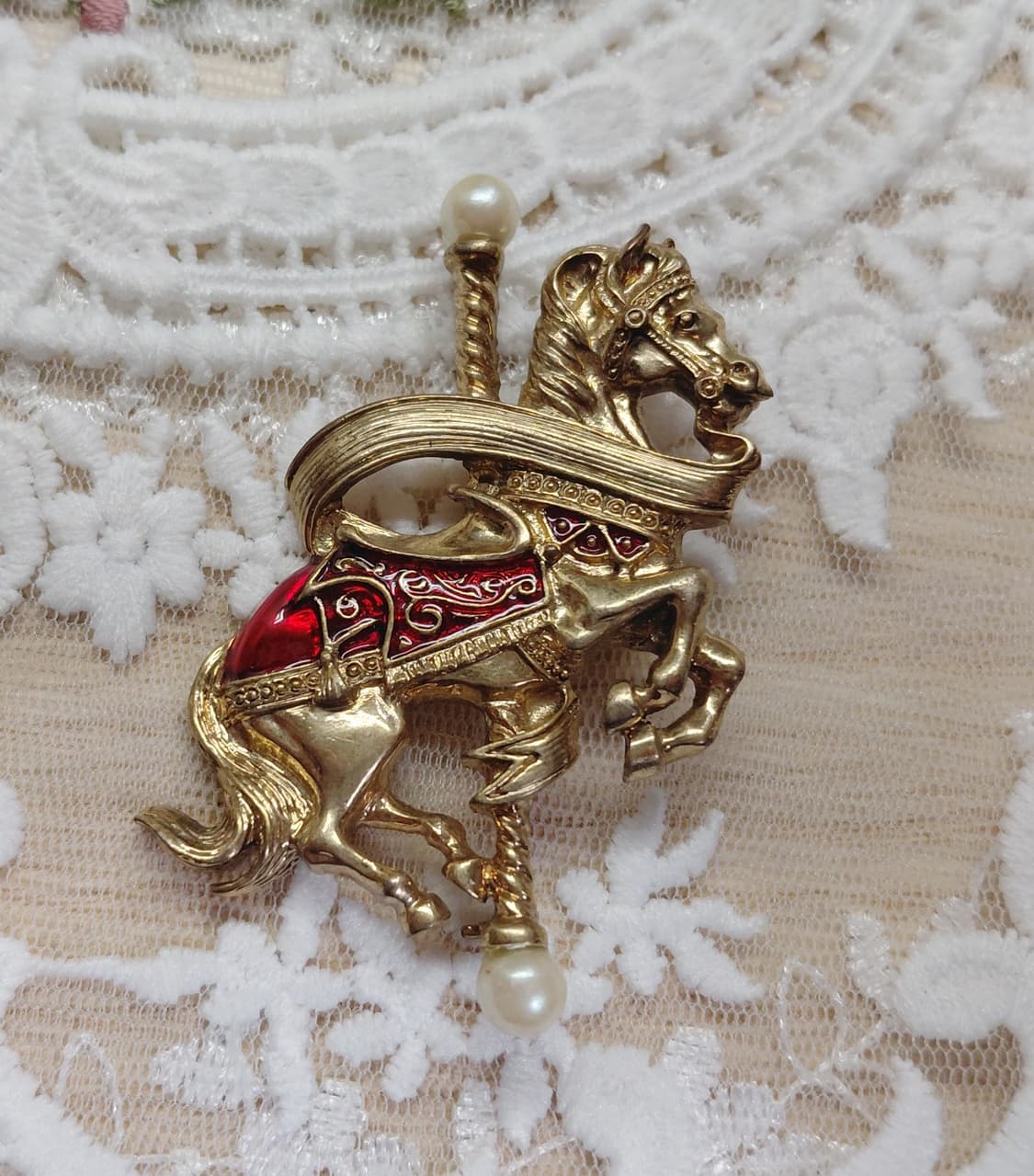 빈티지 1928 Jewelry 회전목마 브로치 상품이미지1