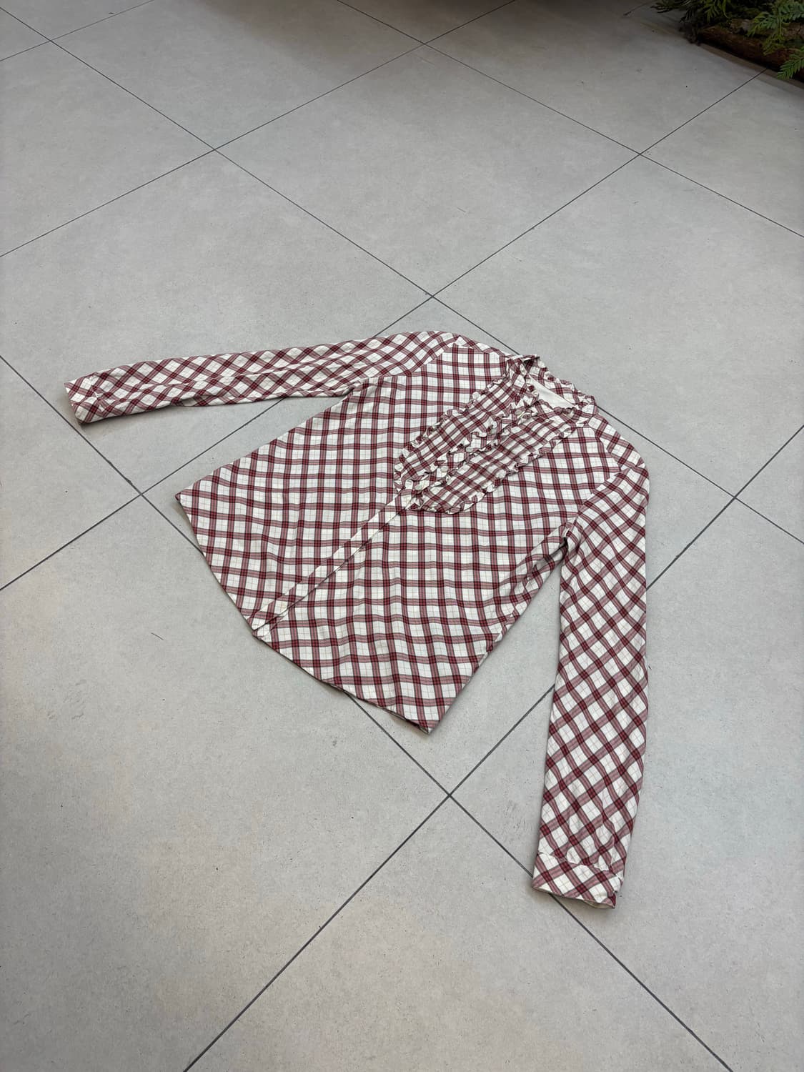 [ 38 ] 버버리 블루라벨 체크 프릴 블라우스 상품이미지2