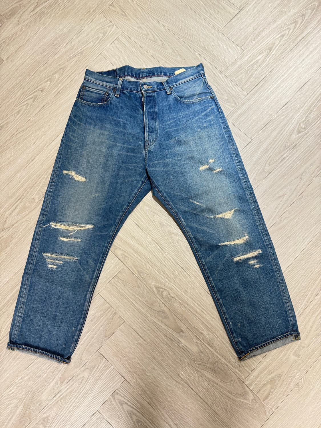 오디너리핏츠 찢청 상품이미지1