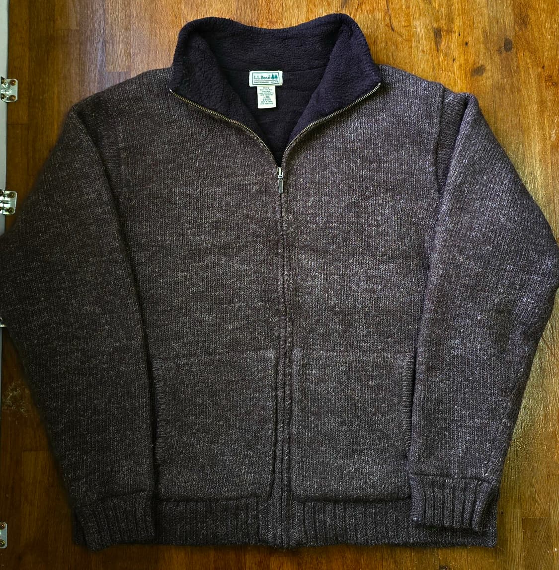 L.L.BEAN 엘엘빈 헤비 집업 울 니트 L 싸이즈 상품이미지1