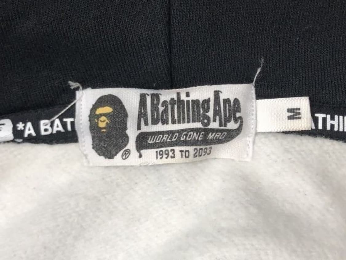 베이프 더블 샤크 카모 후드집업 블랙 M 상품이미지4