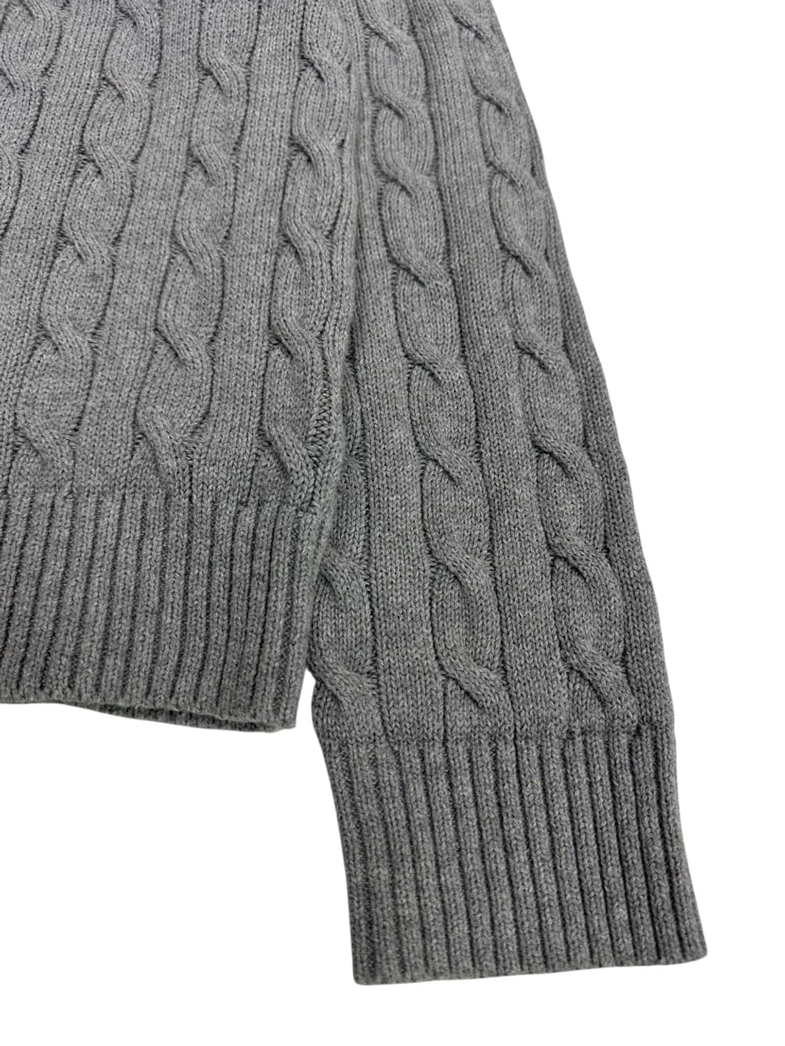 폴로 꽈배기 케이블니트 그레이 (L)  상품이미지4