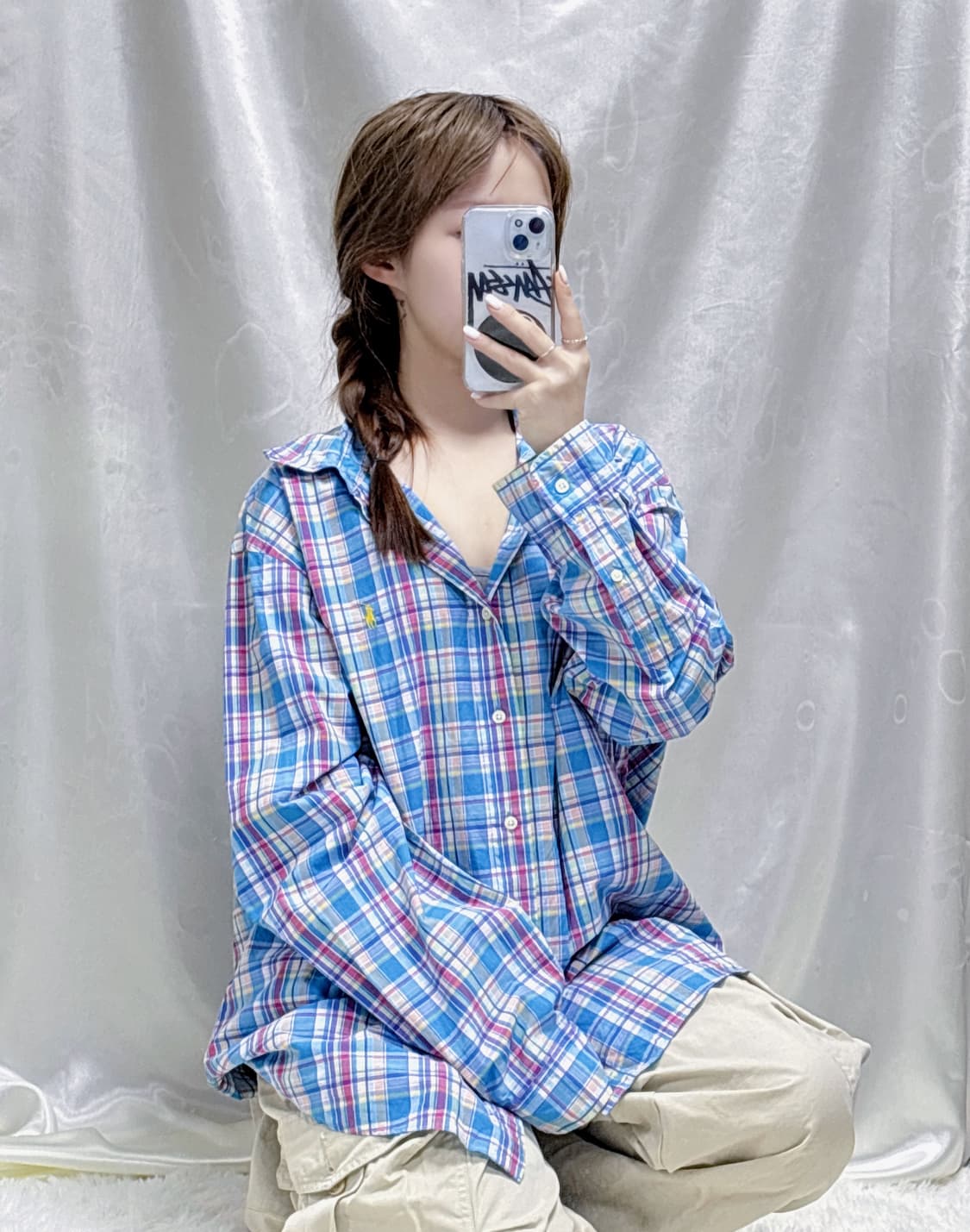 폴로 랄프로렌 옐로우포니 멀티체크 셔츠 상품이미지2