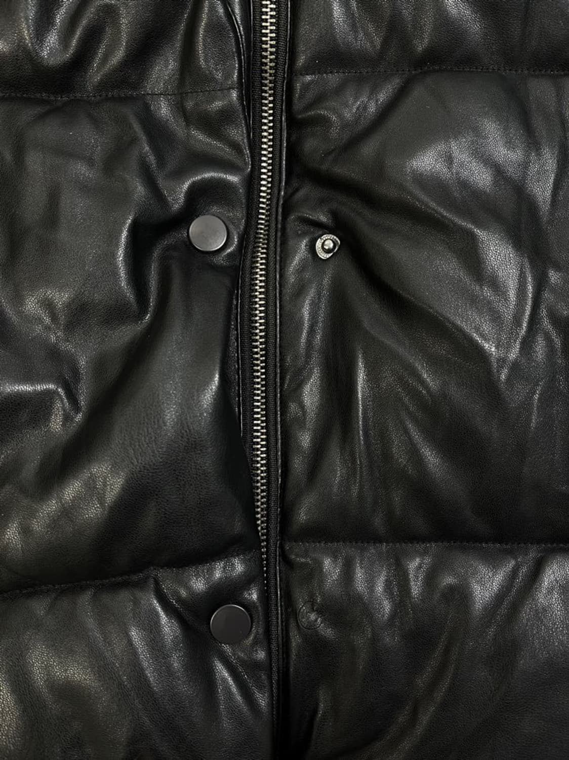 자라 세미크롭 레더 푸퍼 패딩/#2764 상품이미지2