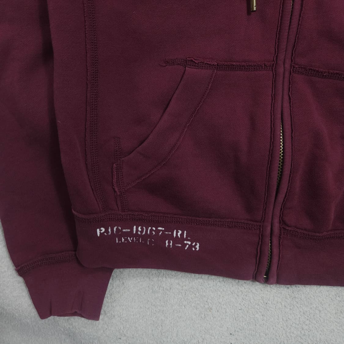 폴로진스 성조기 패치 써멀 후드 집업 M 상품이미지4