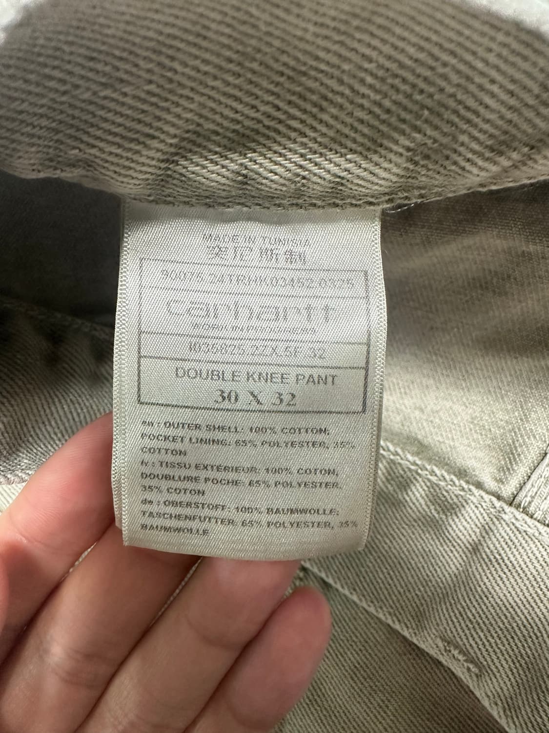 (30X32) 칼하트 WIP 더블니 데님팬츠 초크워시  상품이미지8