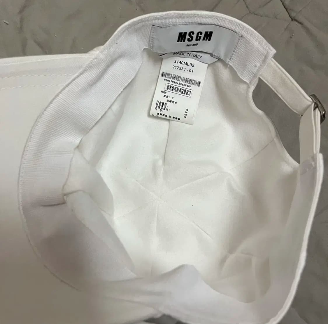 MSGM 볼캡 화이트 상품이미지3