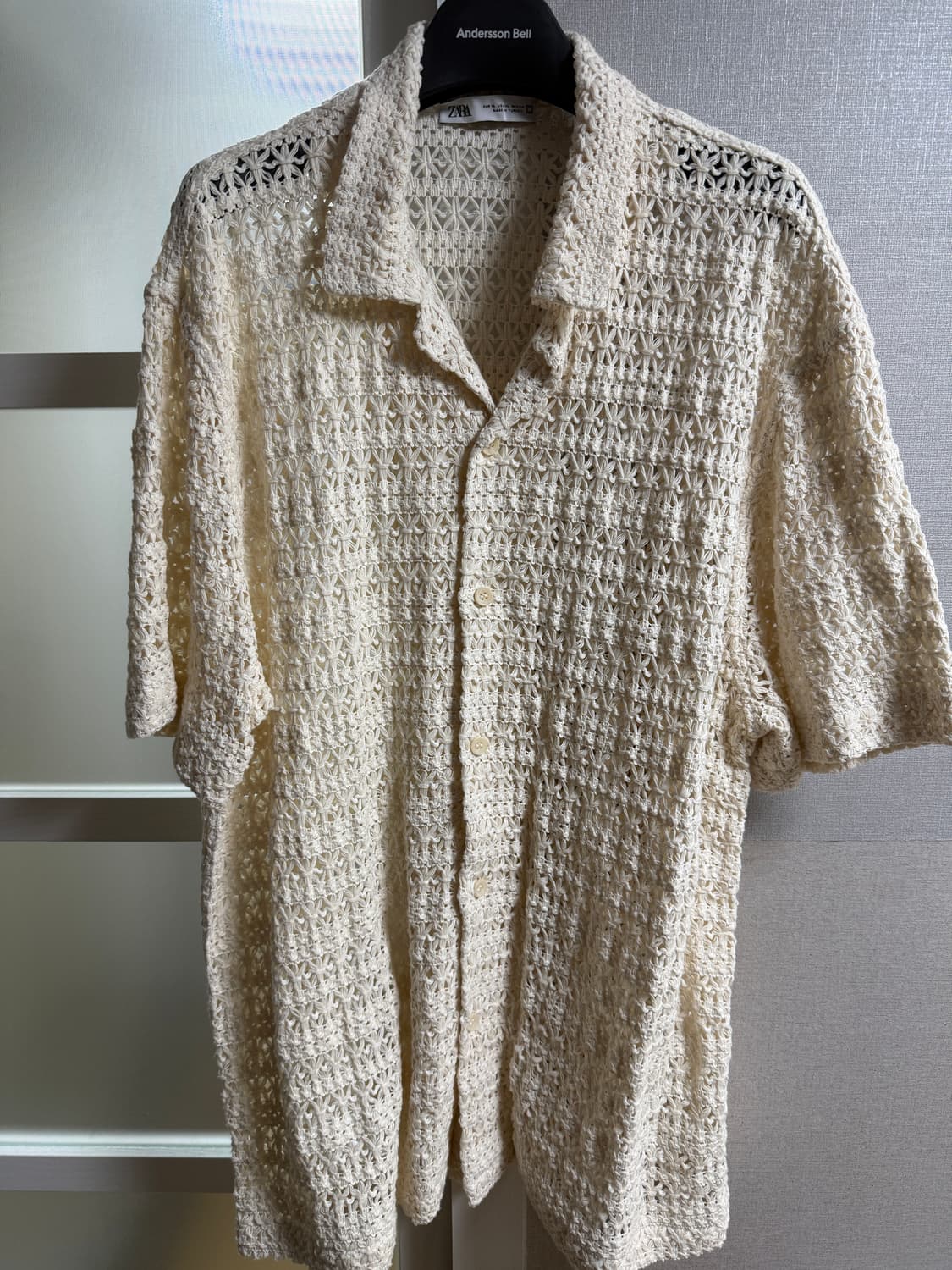 자라 크로셰 반팔 셔츠 XL 상품이미지1