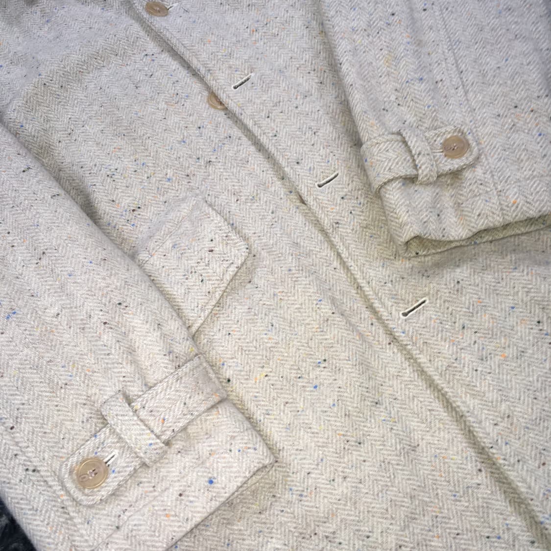 투티/0338 FENCE BUSTER JPN 빈티지 코트 화이트 베이지 상품이미지5