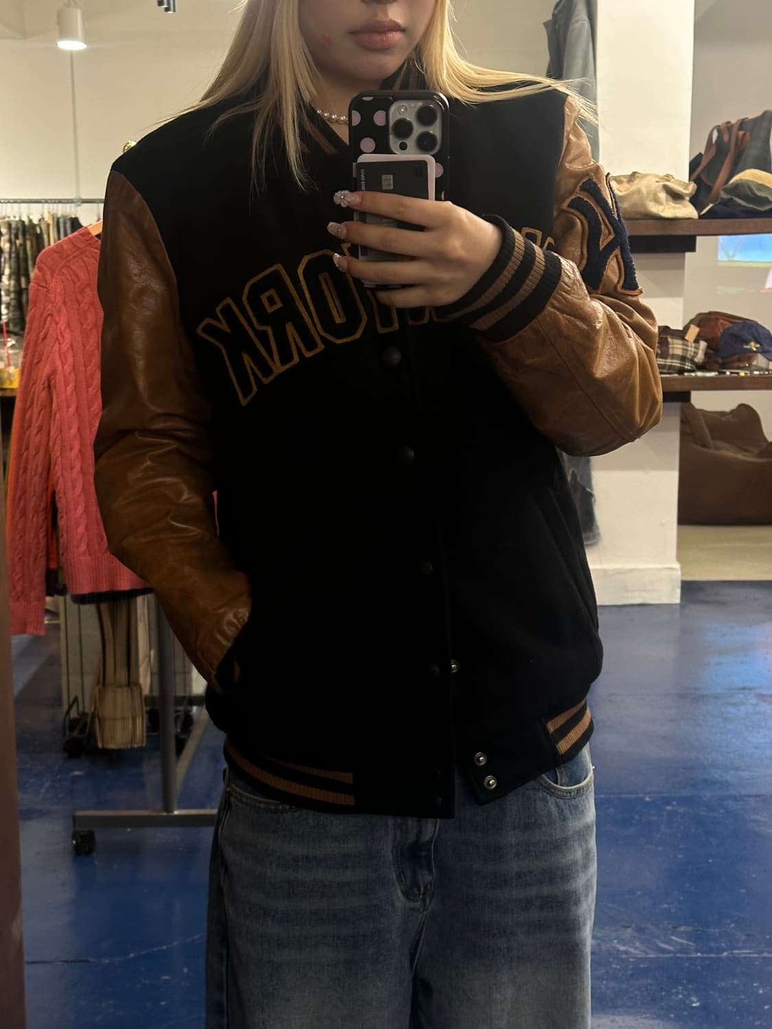 Mlb 엠엘비 소가죽 바시티 자켓 상품이미지1