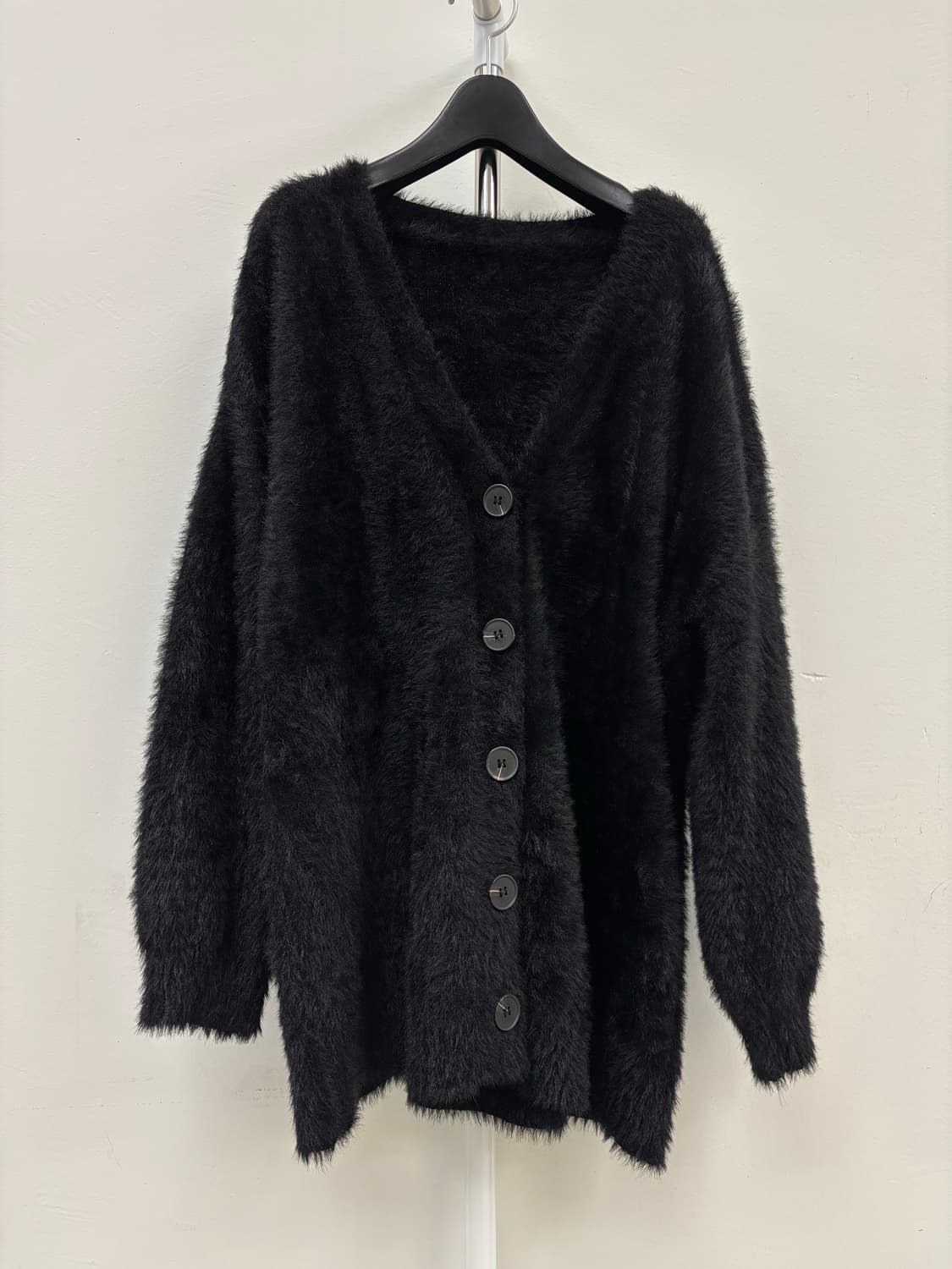 빈티지 블랙 퍼 가디건 상품이미지5