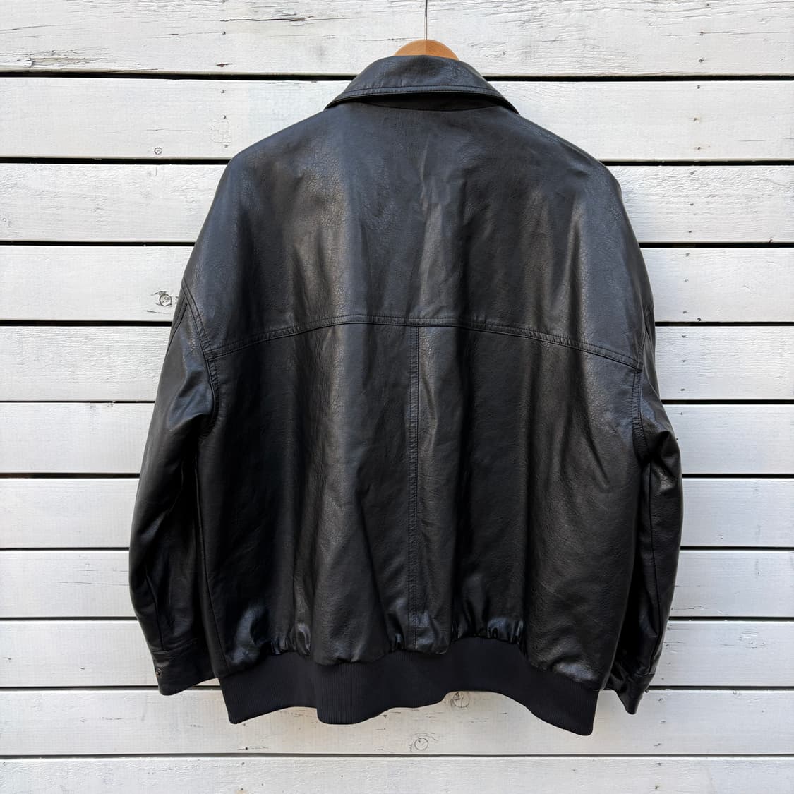 Java 빈티지 자바 페이크레더 봄버 자켓 상품이미지2