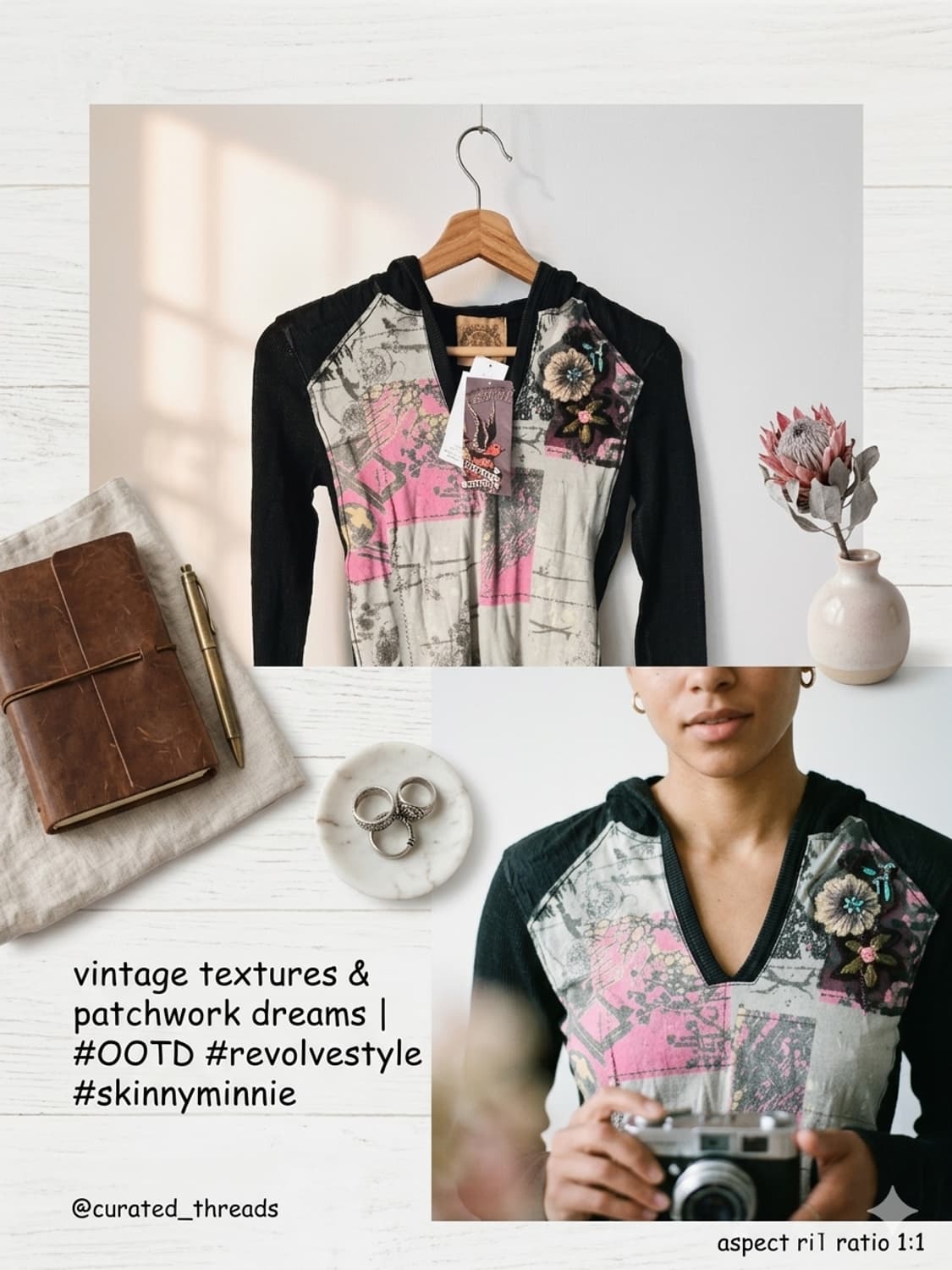 SKINNY MINNIE floral hooded long sleeve 상품이미지7