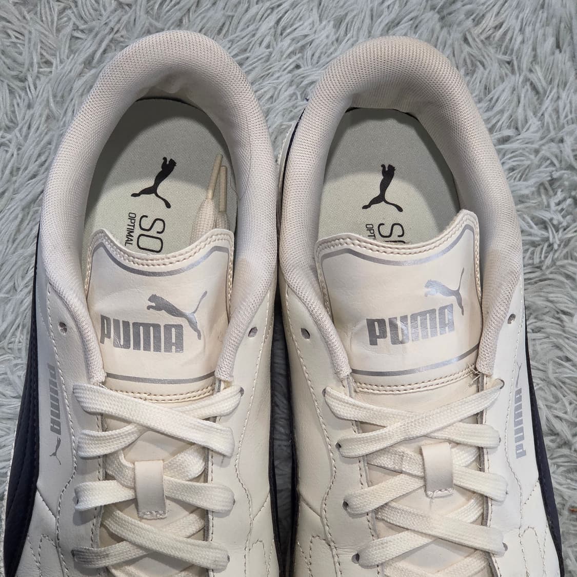 3q-6:푸마 슈퍼 팀 클래식 화이트 네이비(290mm)-상태긋 상품이미지6