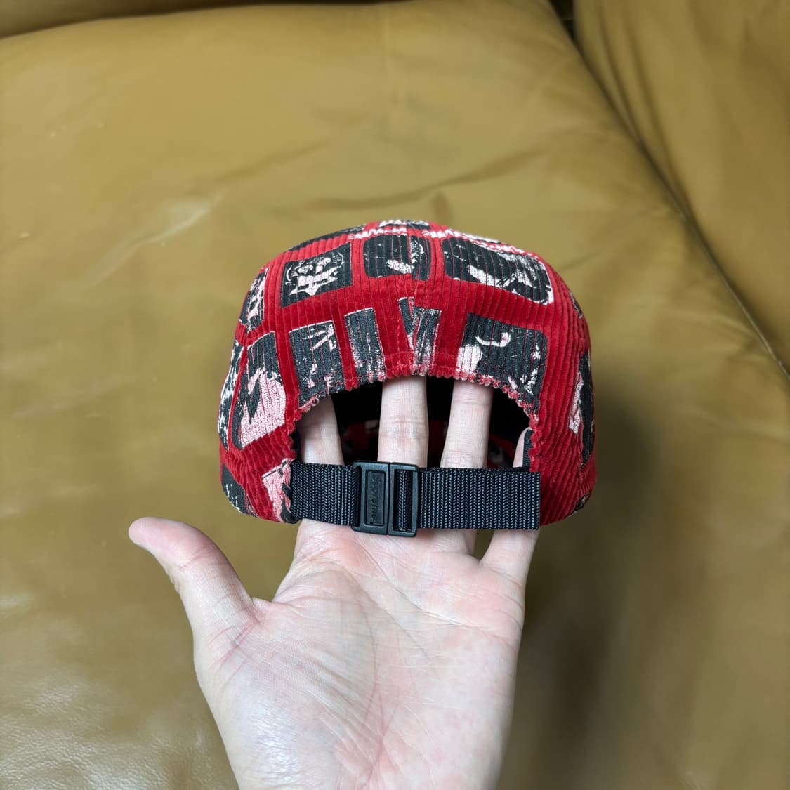 Supreme 슈프림 위어도 데이브 코듀로이 레드 캠프캡 모자 (Red) 상품이미지7