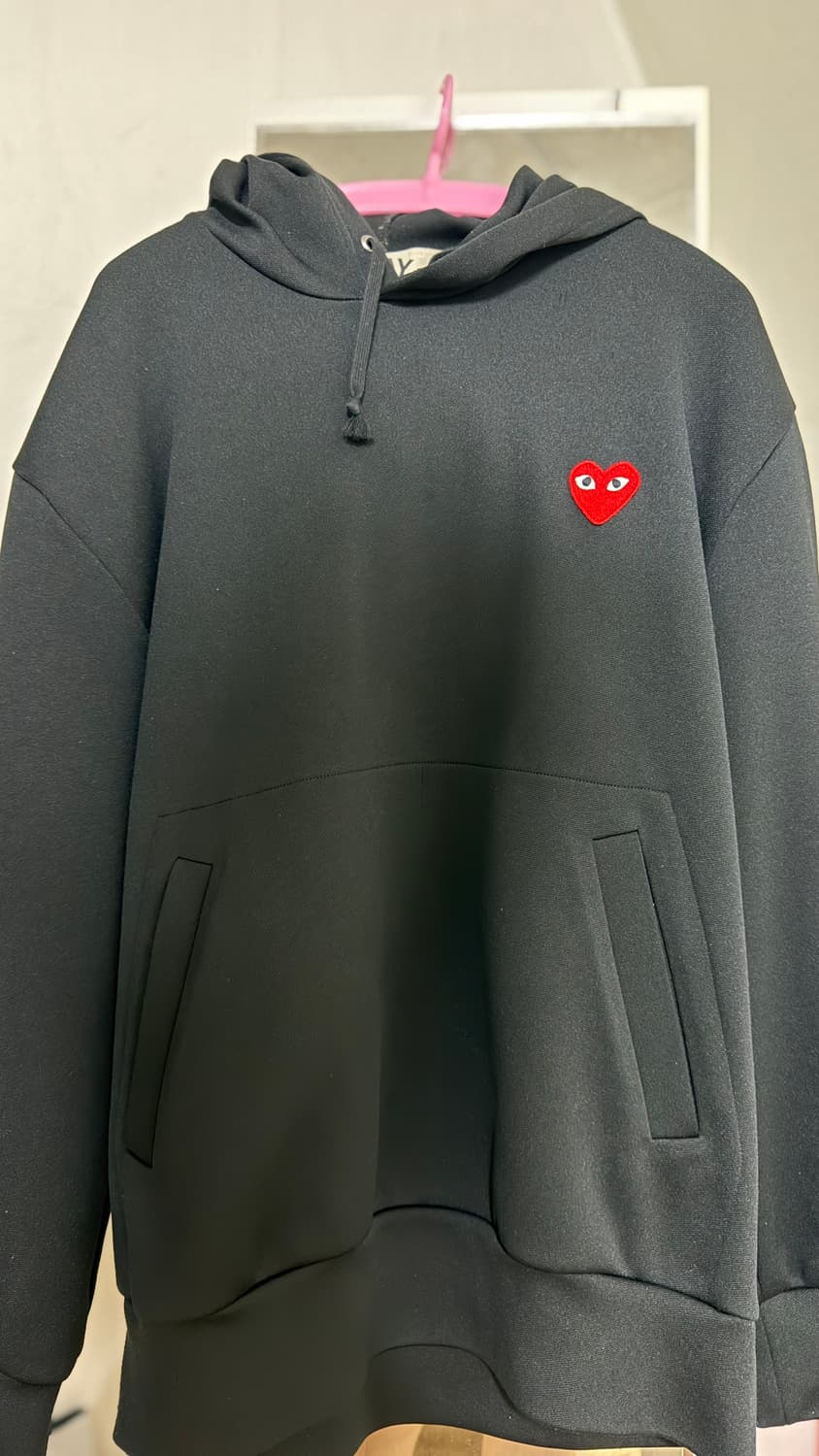 꼼데가르송 레드 와펜 후드티 XL 상품이미지1