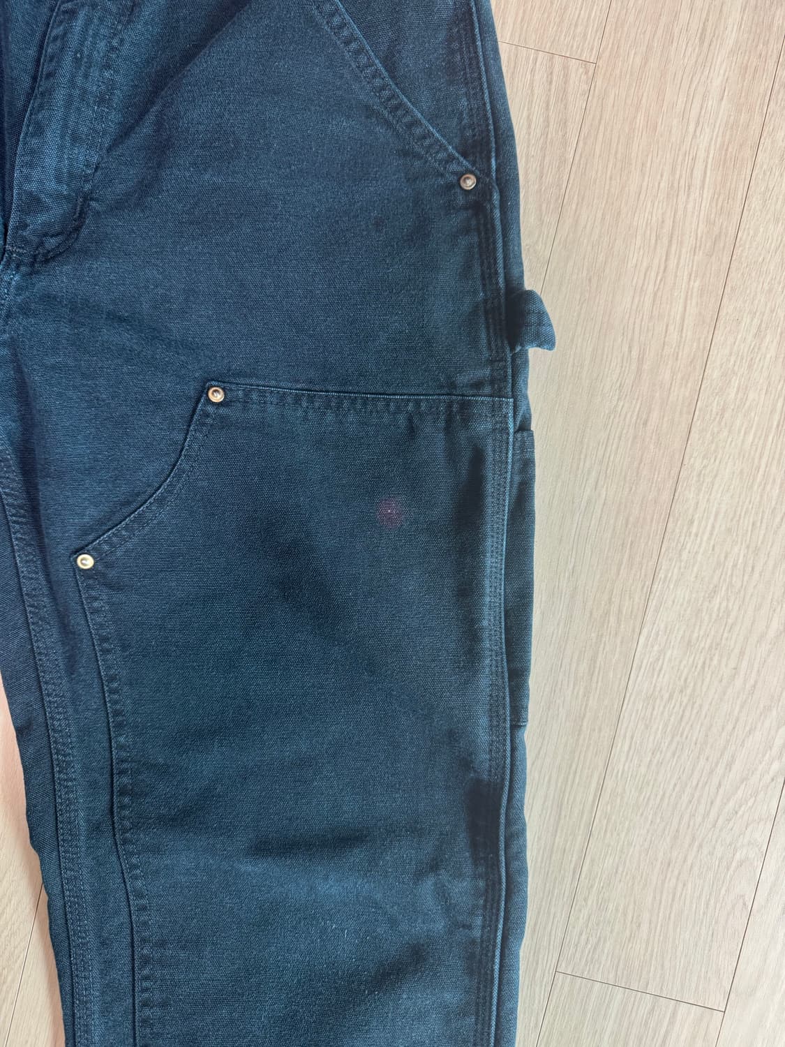 칼하트 더블니 b01 blk 실측(허리40/기장100) 상품이미지2