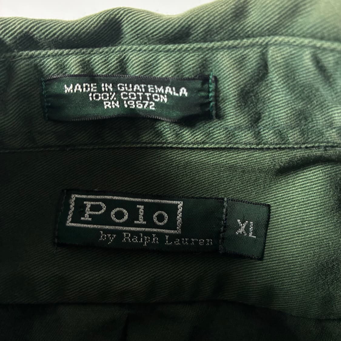 Polo  폴로 랄프로렌 90,s 자수 코튼 그린 셔츠  상품이미지3