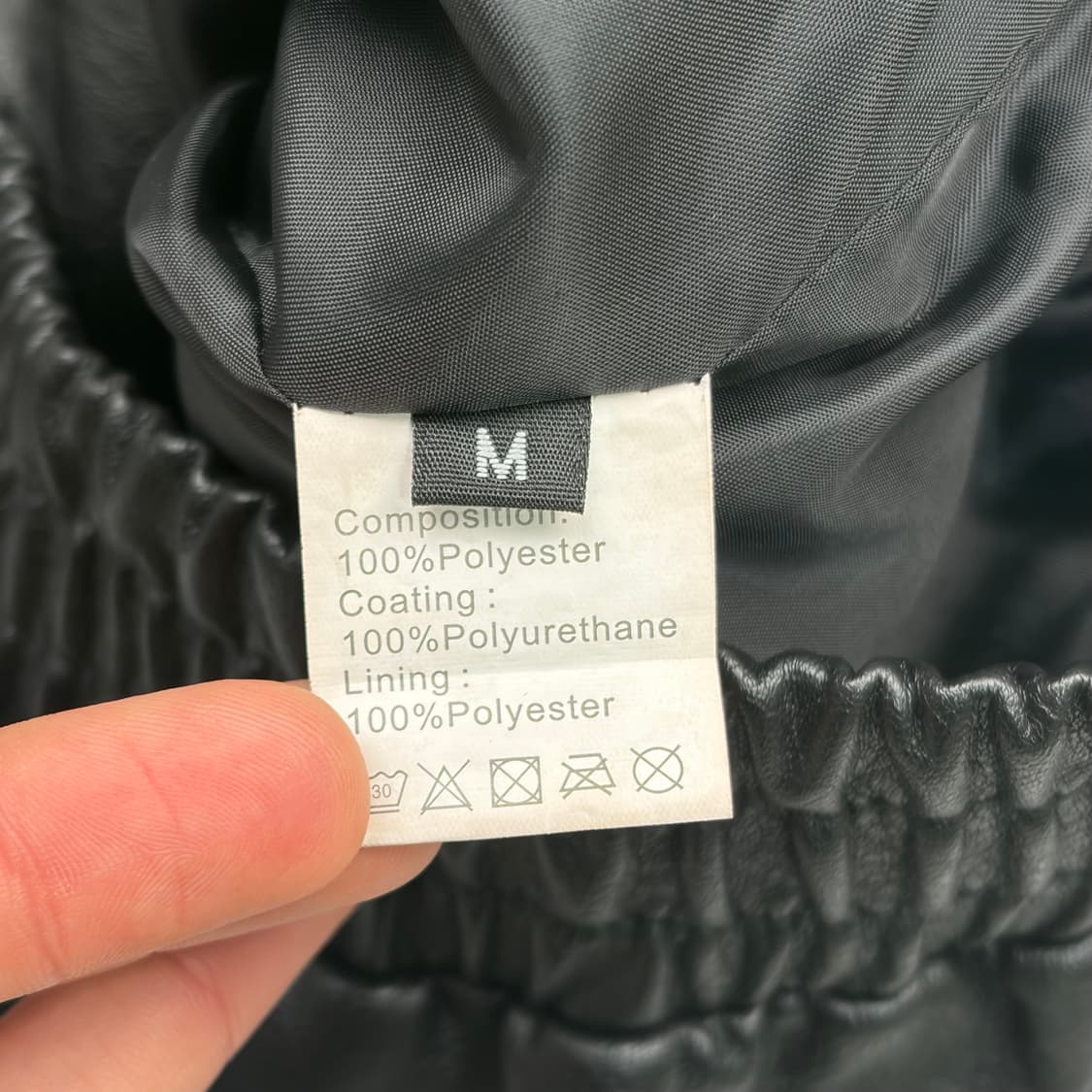 빈티지 블랙 워싱 스티치 레더 자켓 M 상품이미지7