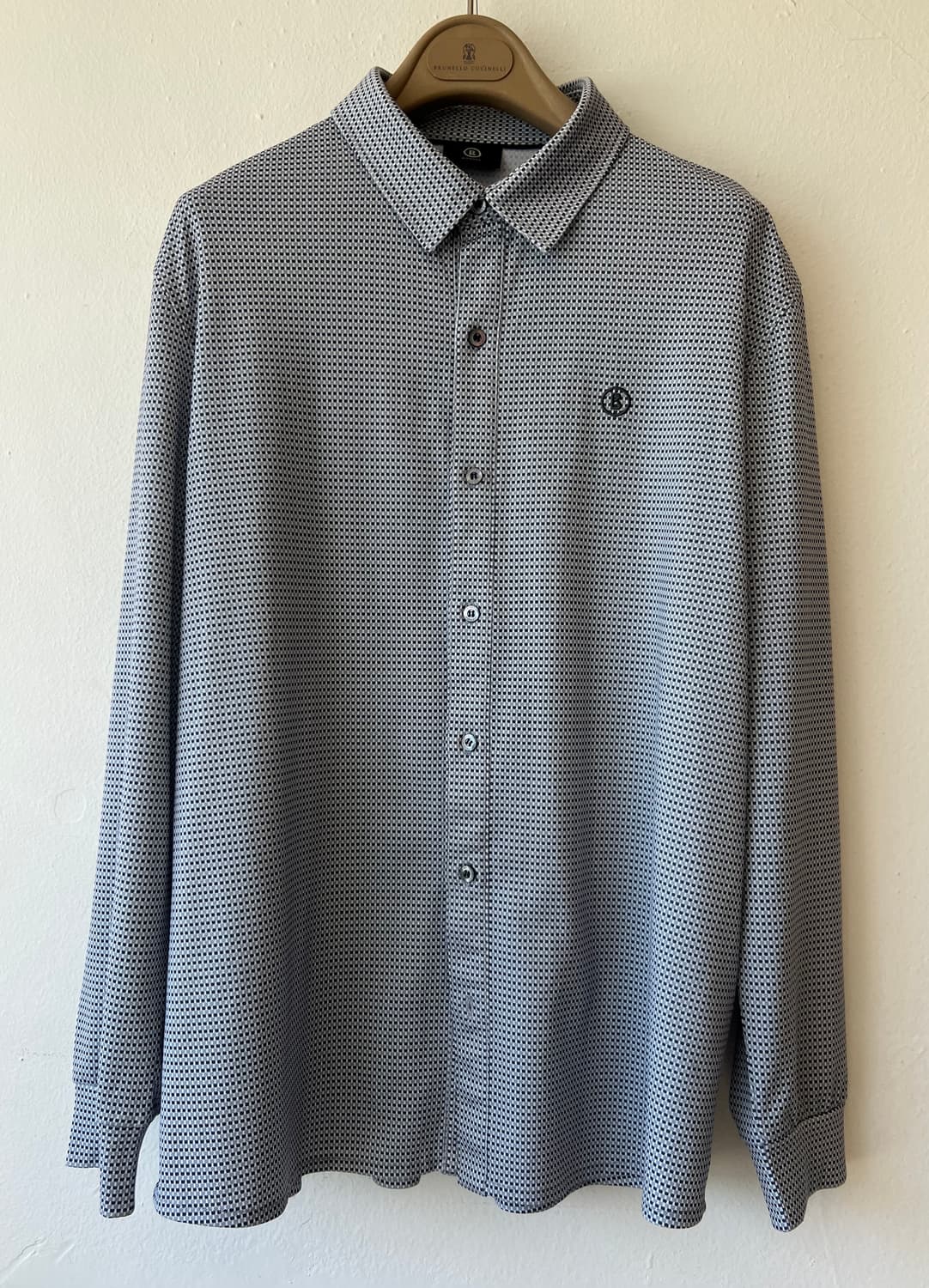 보그너 남성 그레이체크 기능성 긴팔 골프셔츠
 상품이미지1