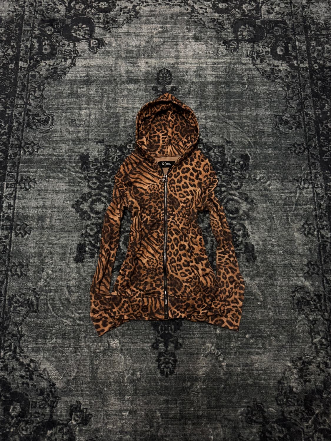 Xfrm 00s leopard knit hoodie  상품이미지1