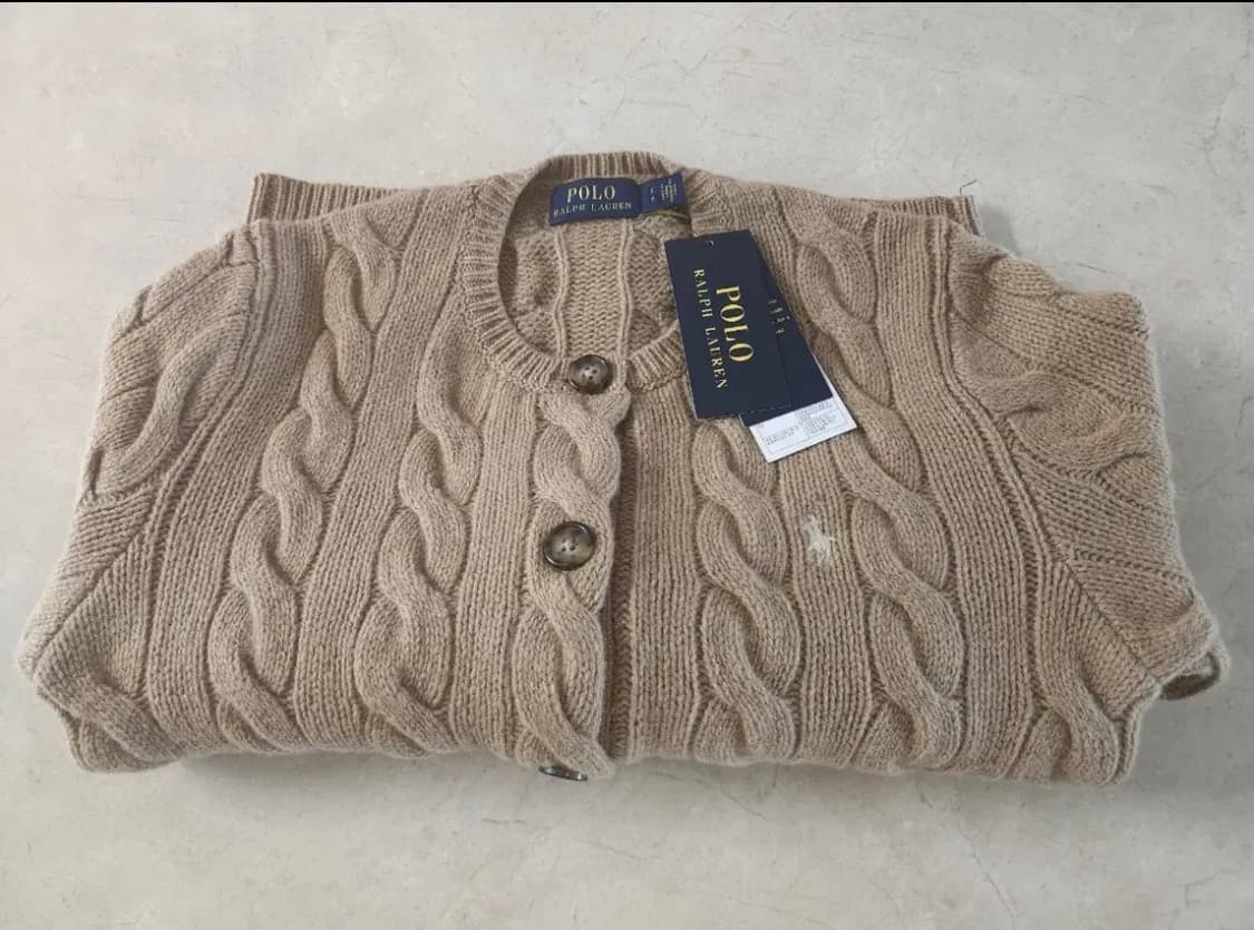 새상품 정품 폴로 케이블 가디건 여성 상품이미지3