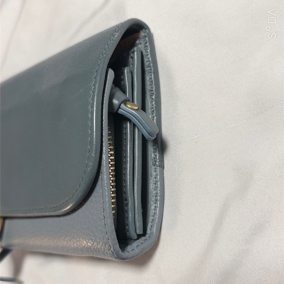 끌로에 장지갑 블루 그레이 레더 상품이미지8