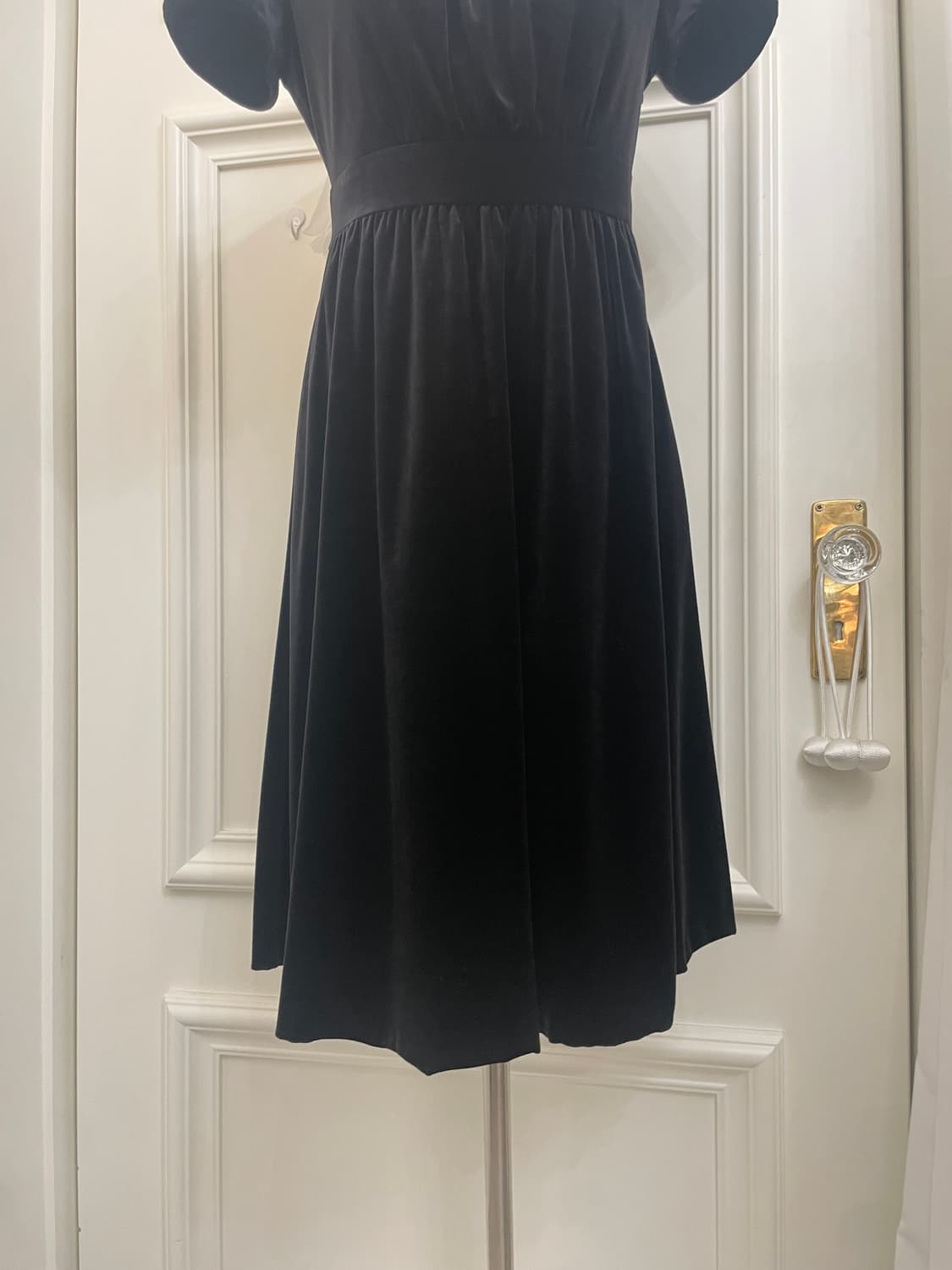 INDIVI black velvet shirring puff basic 상품이미지8