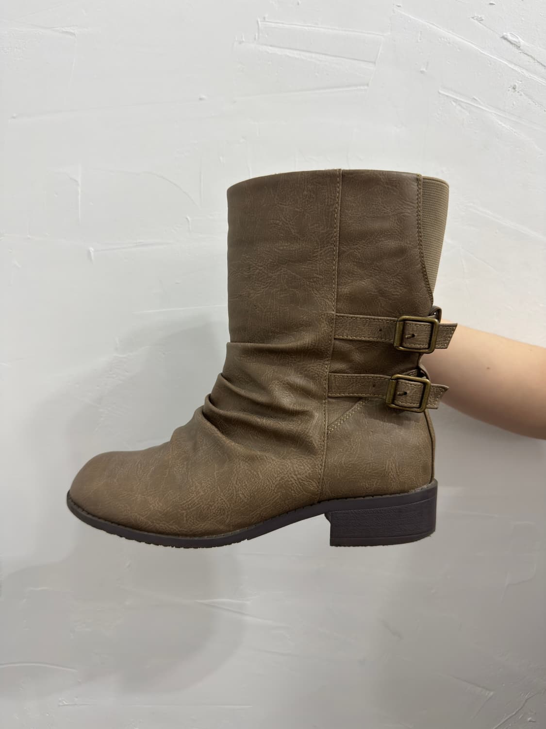 shirring leather boots 상품이미지1