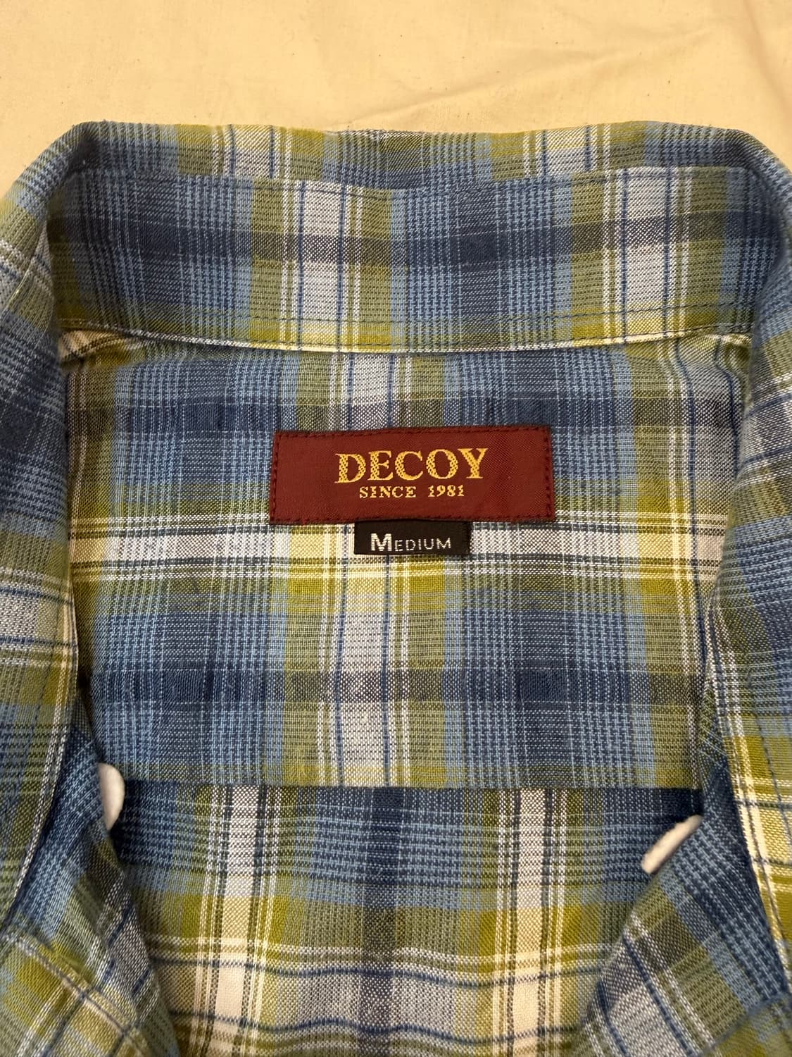 DECOY 블루 체크 반팔 셔츠 상품이미지3