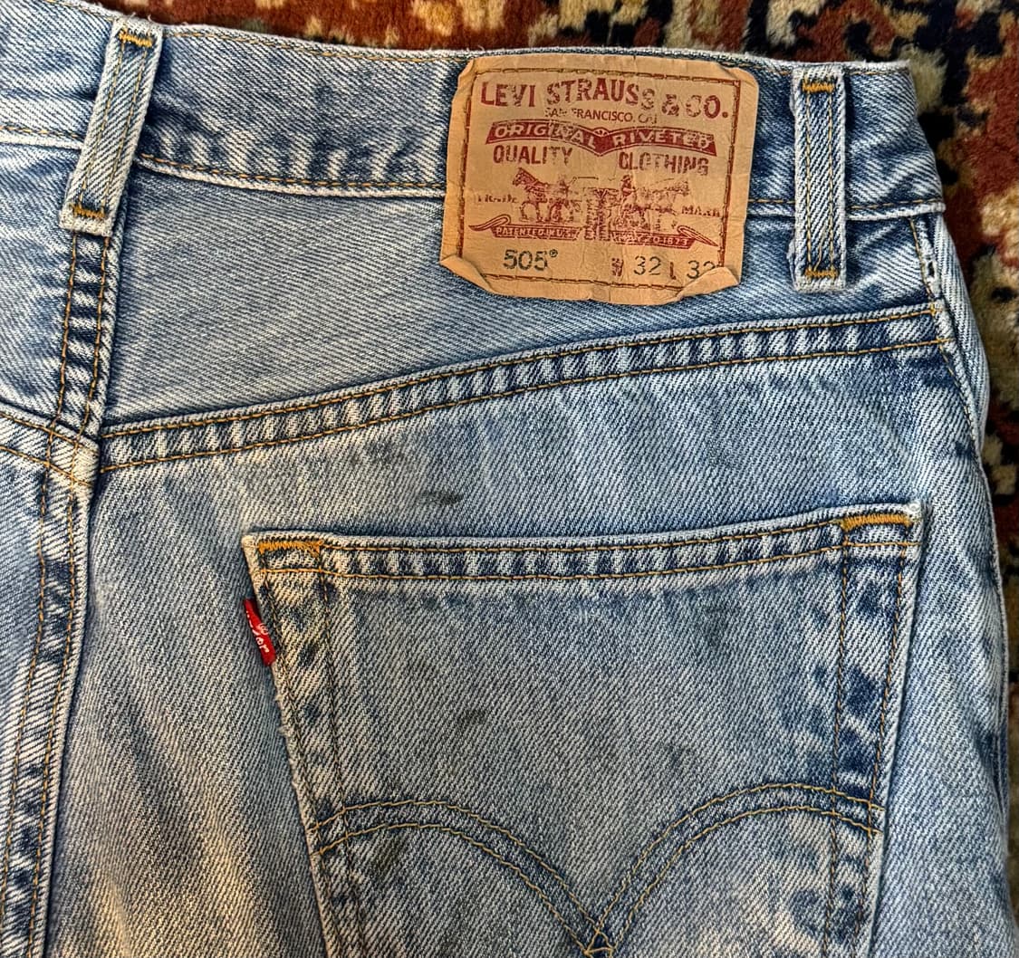 90s 빈티지 리바이스 505 데님 팬츠 32(31~32)(524) 상품이미지3