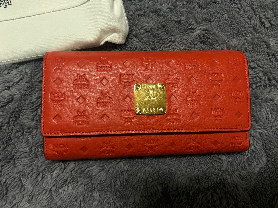 새상품) MCM엠씨엠 장지갑 오랜지 상품이미지2