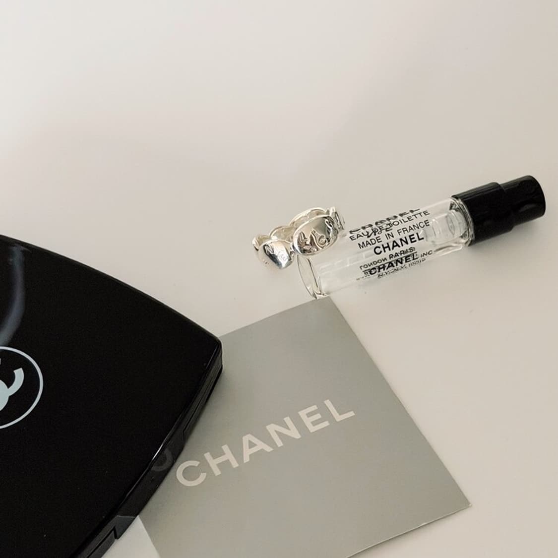 빈티지 샤넬 실버 카멜리아 반지 상품이미지4