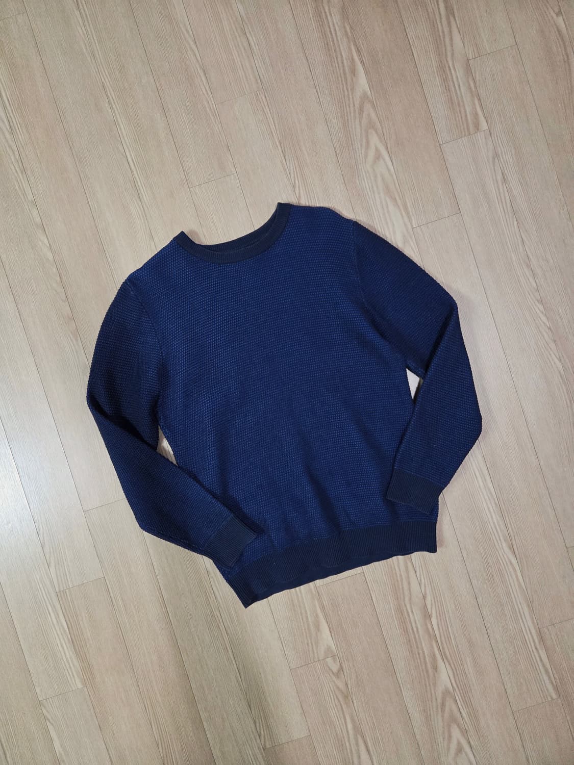 빔즈 인디고 블루 니트 롱 슬리브 티셔츠 상품이미지3