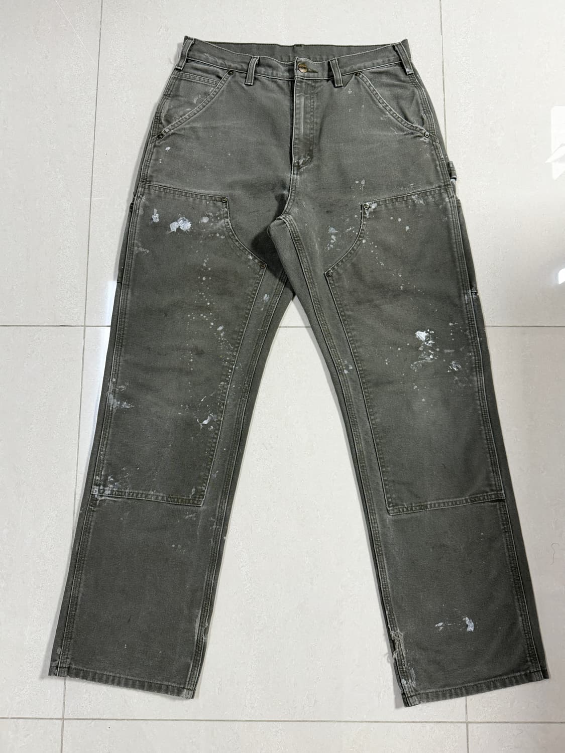 Carhartt  OG 빈티지 칼하트 더블니 팬츠 칼하트 MOS 모스그린 상품이미지4