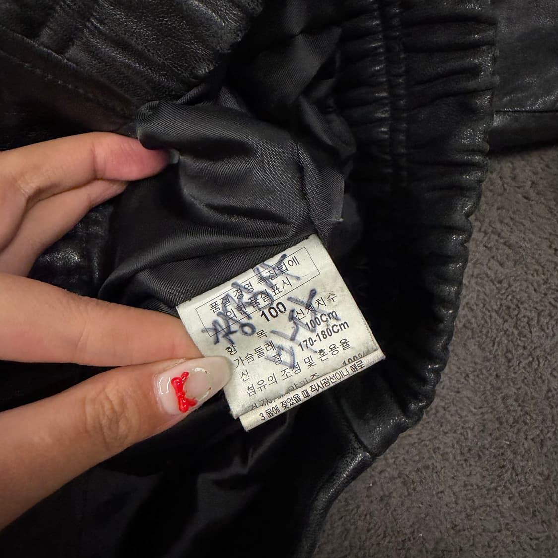 [정품/100] 런던포그 빈티지 양가죽 레더 자켓 상품이미지6