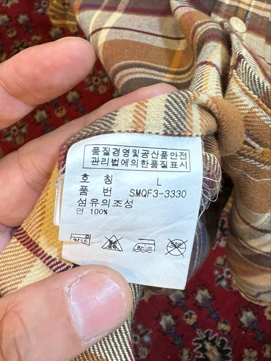폴로 랄프로렌 엘보우 스웨이드 패치 체크 플란넬 셔츠 L 상품이미지9