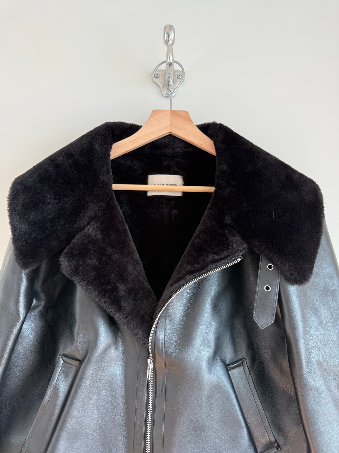 Pre owned 비건레더 무스탕 자켓 상품이미지2