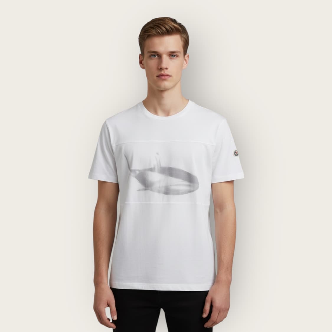 M/ 몽클레어 웨일 프린팅 와펜 라운드 반팔 상품이미지1