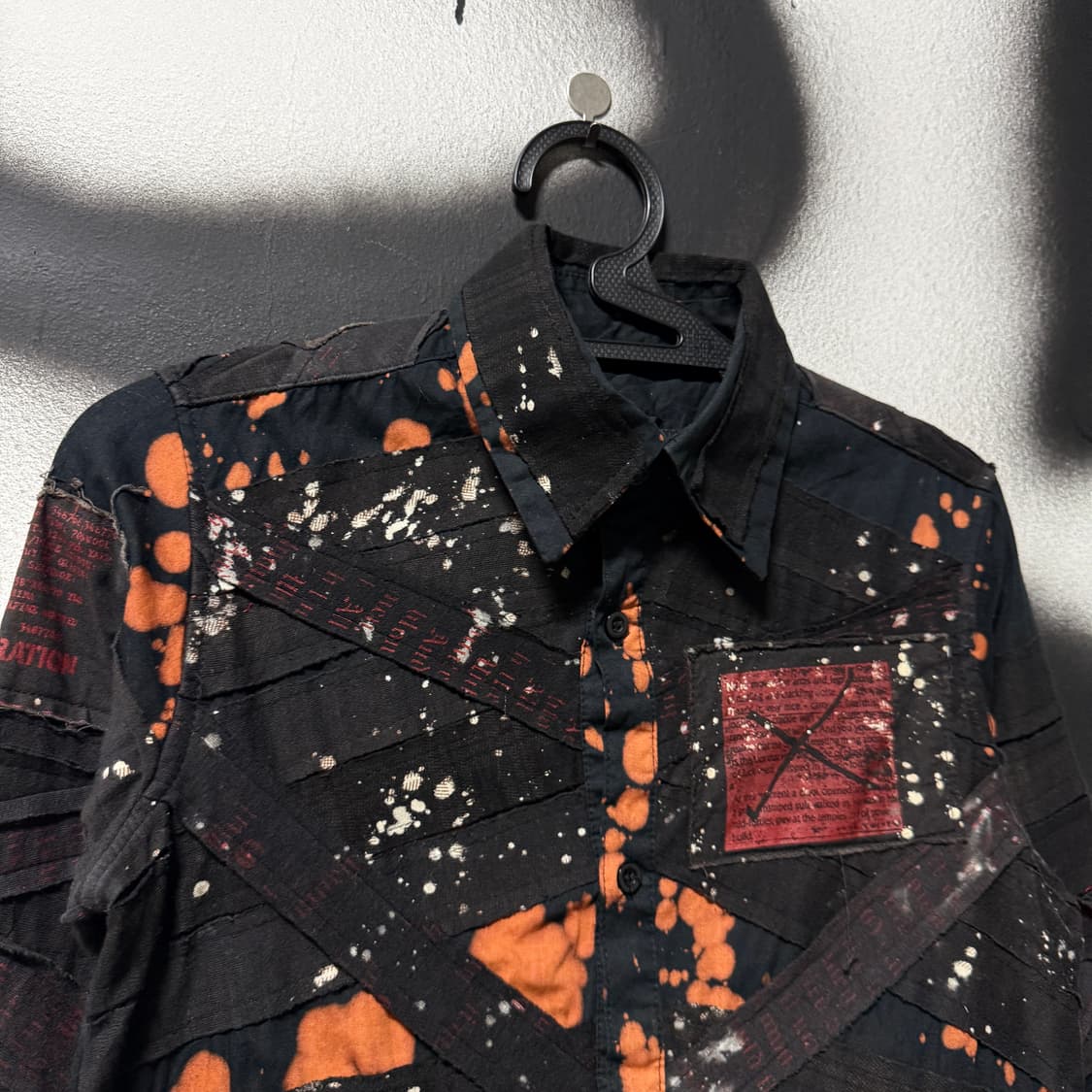 VTG 빈티지 그런지 펑크 타이다이 패치 디테일 긴팔 셔츠 상품이미지3
